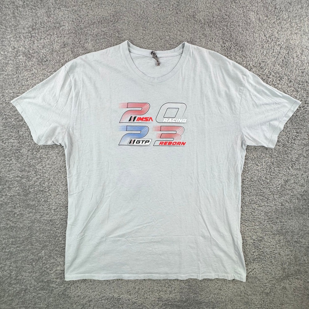 IMSA 2023 GTP Reborn Racing T-Shirt Mens 2XL Light Grey Porsche BMW Cadillac
